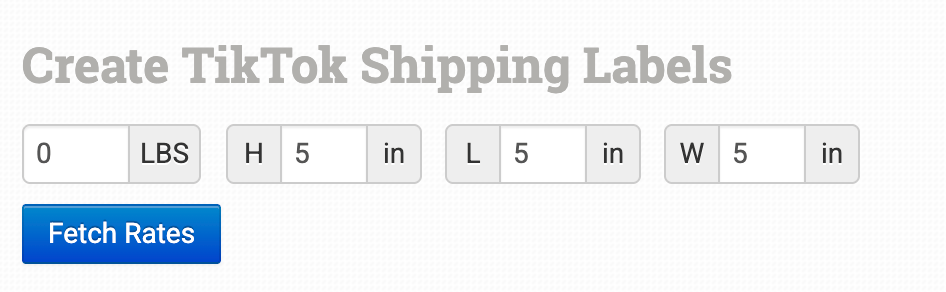 TikTok Shipping Label Creator on an Order Desk order